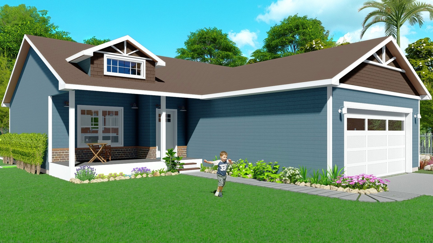 Hideaway Exterior Rendering Front Left