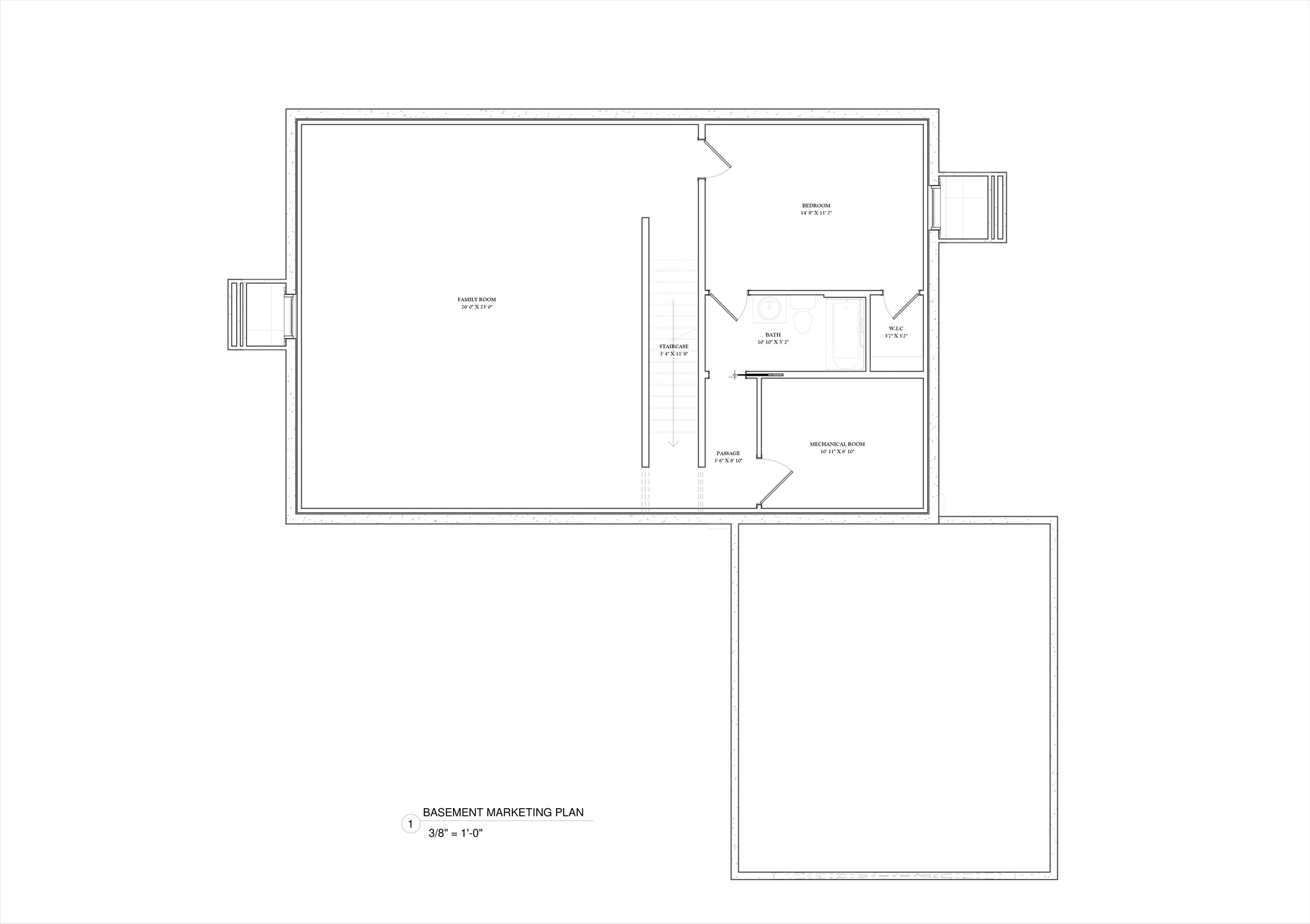 Jasmin 2car R Floor Plan Basement