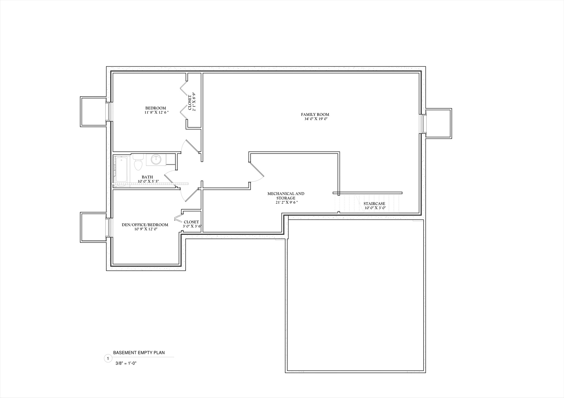 Birchrun R Simple Floor Plan Basement