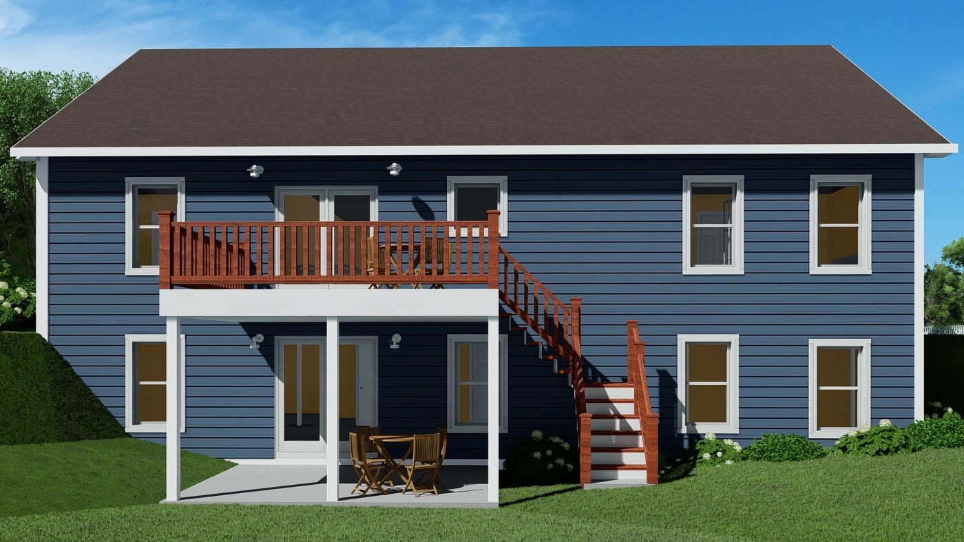 Hilltop R Walkout Exterior Rendering Rear