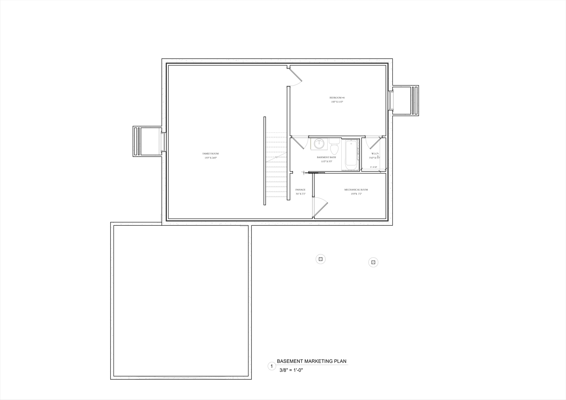 Opal L Simple Floor Plan Basement